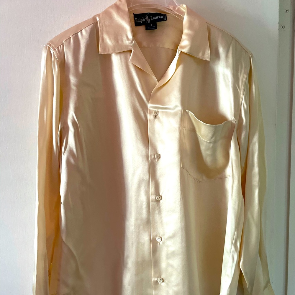 Vintage Ralph Lauren silk shirt. Size 6.